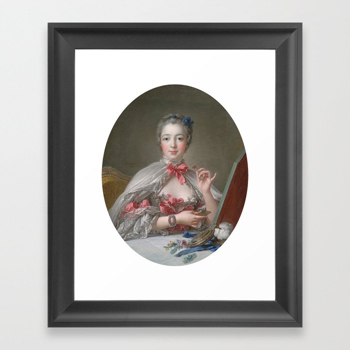 François Boucher,, Jeanne Antoinette Poisson, Marquise de Pompadour,  Framed Art Print