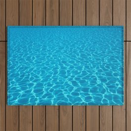 Swimming pool water sun reflection. Ripple Water. Outdoor Rug