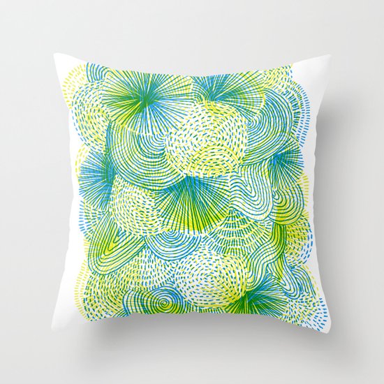Space lime Throw Pillow