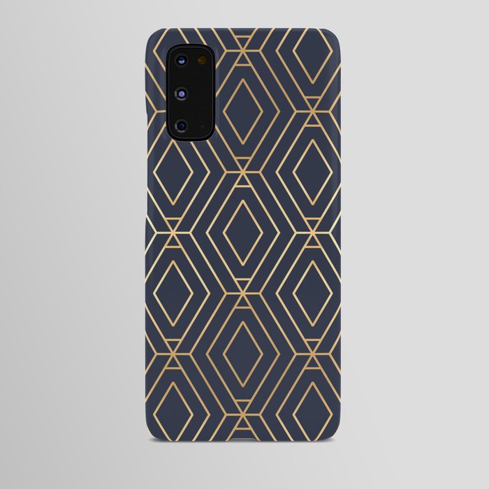 Navy & Gold Diamond Geometric Android Case