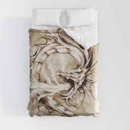 Fiery Dragon Duvet Cover