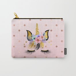 Floral Unicorn  Carry-All Pouch