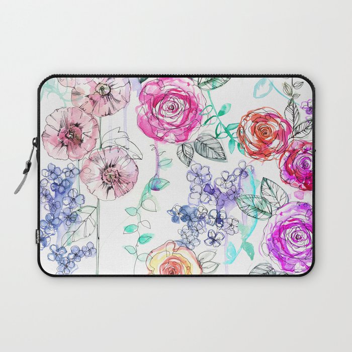 Pastel Rose Garden 02 Laptop Sleeve