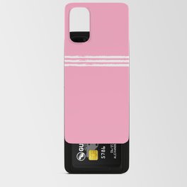 White Stripes on Pink  Android Card Case