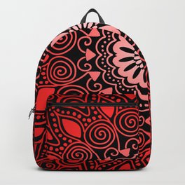 Deep Red Mandala Art Backpack