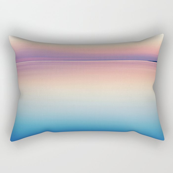 Rainbow Sunset Ocean Rectangular Pillow