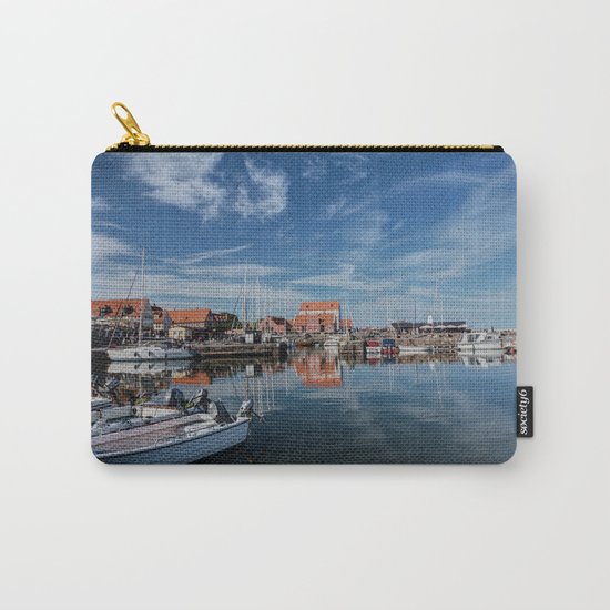 Nordish harbour - Marina at the Sea Bornholm Island Sky Clouds #Society6 Carry-All Pouch