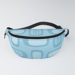 Midcentury MCM Rounded Rectangles Baby Blue Fanny Pack