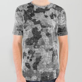 Charcoal Abstract All Over Graphic Tee