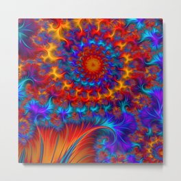 Colorful Abstract Fractal Spiral - Amazing Oil painting effect - Metal Print | Abstractfractal, Trendyabstractart, Trendyart, Wonderfulart, Oilpainteffect, Abstract, Pattern, Trendy, Magenta, Oilpainting 