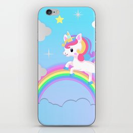 Unicorn, Clouds, Rainbow iPhone Skin