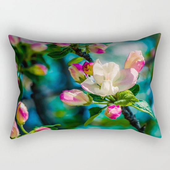 Crabapple flower and buds Rectangular Pillow