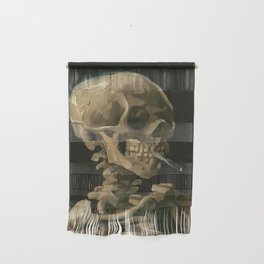 Vincent Van Gogh Skull Skeleton Smoking Cigarette. Famous Wall Hanging