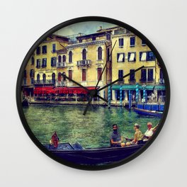 Venice Channel Gondola Italy Architecture Wall Clock