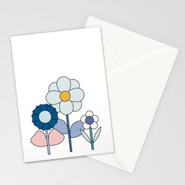 BLUE Flowers Stationery Card