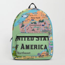USA Northeast States Colorful Travel Map VA WV MD PA NY MS CT RI VE DE NJ With Highlights And Favori Backpack | Texas, Usmap, Americamap, Typicalusa, Ny, Newengland, California, Usaartmap, Toptentouristicus, Usaoverview 