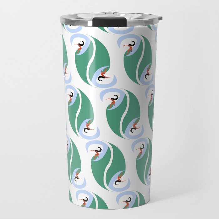 Surfer Girl Pattern Travel Mug