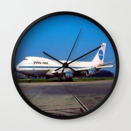 PanAm 747 Clipper Wall Clock
