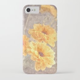 Yellow orange daisies flowers iPhone Case