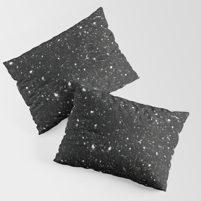 Black Glitter Pillow Sham