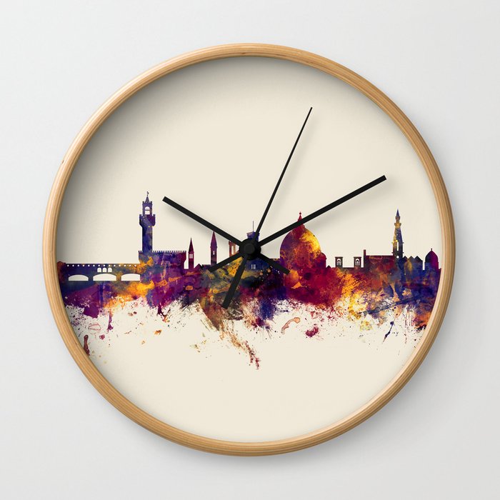 Florence Italy Skyline Wall Clock