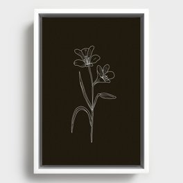 Amancay Wildflower in black Framed Canvas