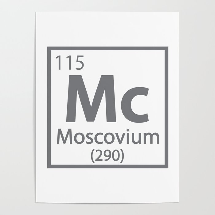 Moscovium - Russian Science Periodic Table Poster
