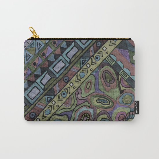 An abstract textured pattern in Oriental style . Carry-All Pouch