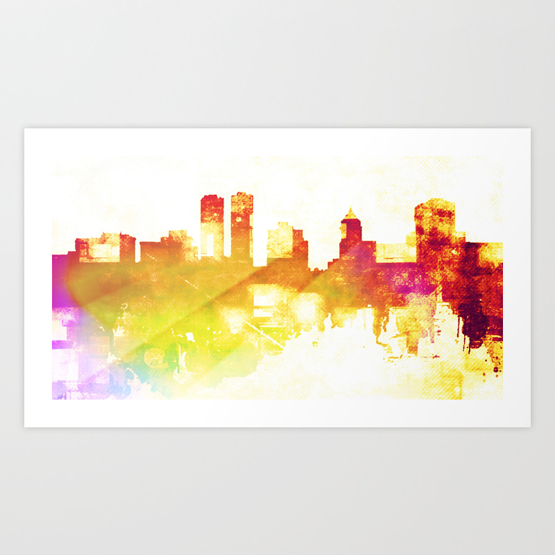 Peoria Skyline Art Print By 643z Society6