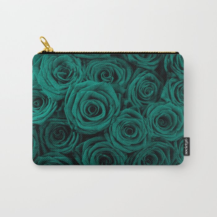 emerald green roses Carry-All Pouch
