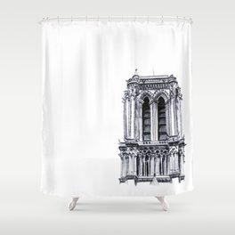 Watercolour Travel - Notre-Dame de Paris Shower Curtain