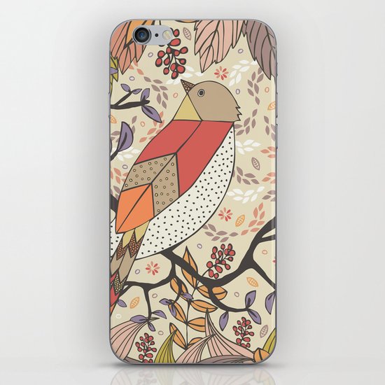 Singing Red Bird iPhone & iPod Skin