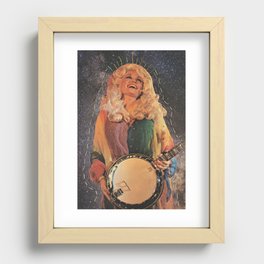 COSMIC DOLLY Analog Mixed Media Collage Recessed Framed Print