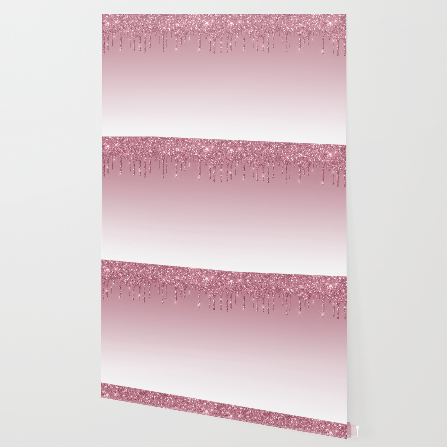 Pink Dripping Glitter Wallpaper By Milkywaykid Society6