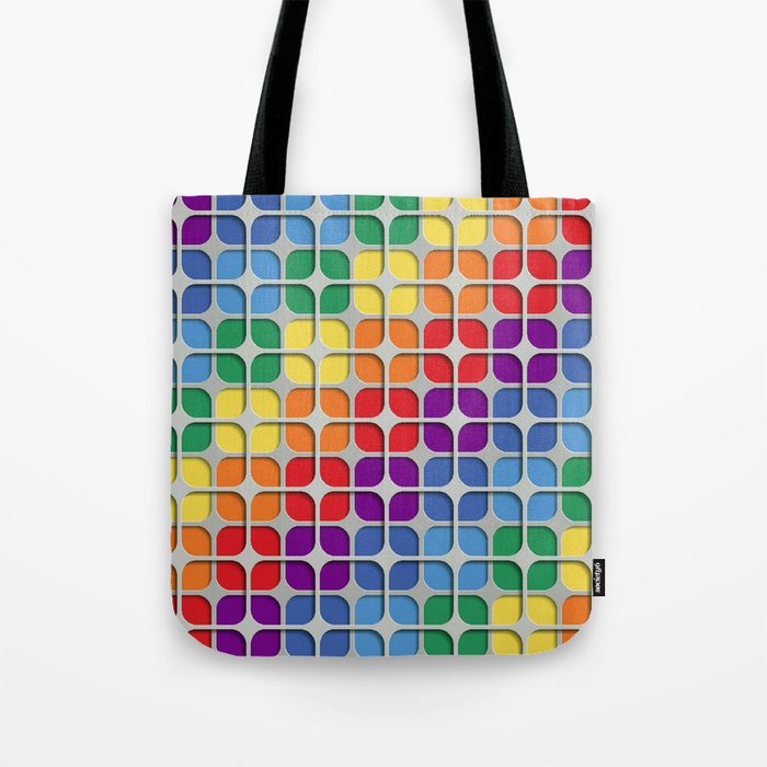 Trendy Rainbow Pattern Tote Bag