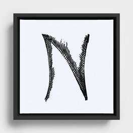 letter N Framed Canvas