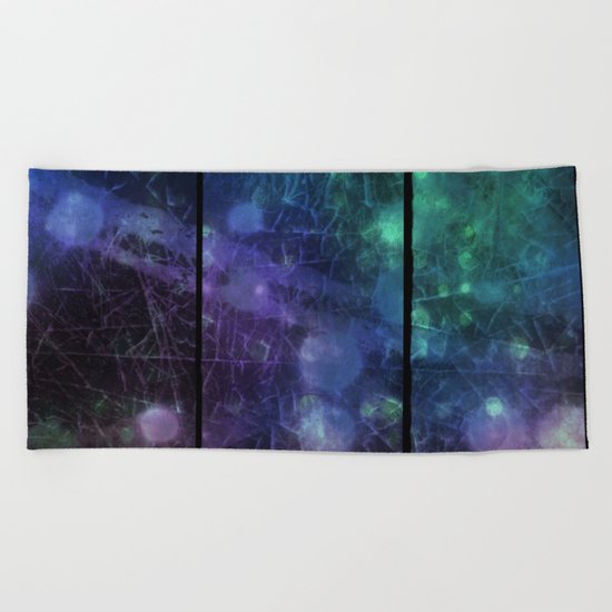 Purple, Green and Blue Beach Towel