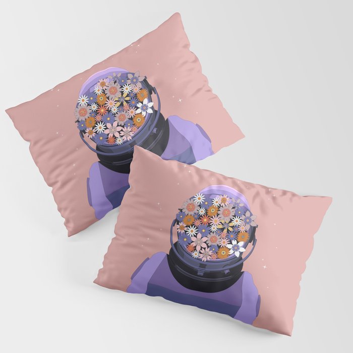 The Floral Astronaut Pillow Sham