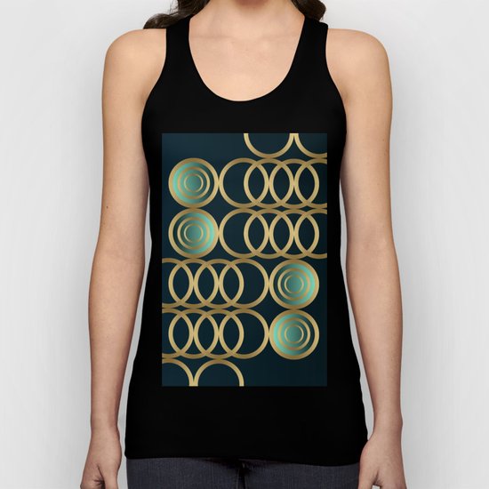 Gold Circles Game Unisex Tank Top