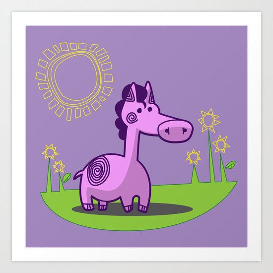 L. Horse Art Print