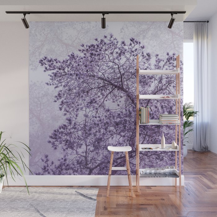 Beautiful Pine Tree Silhouette Purple Color #decor # ...