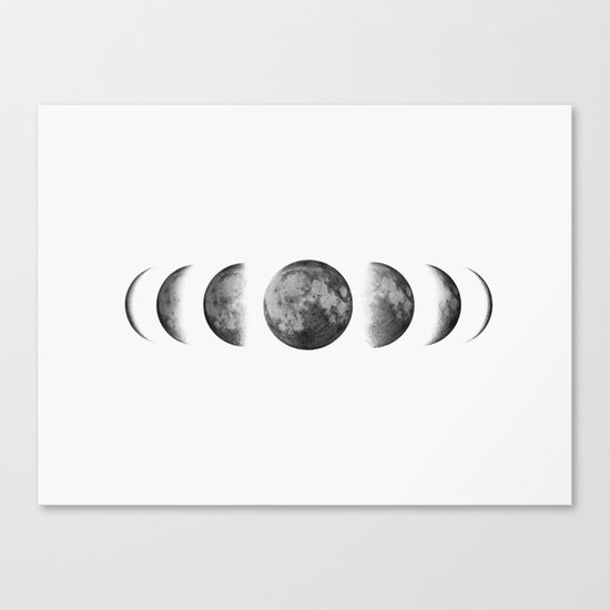 Phases of the moon - Scandinavian art Canvas Print