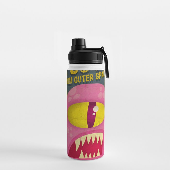 Pink octopus from outer space Water Bottle