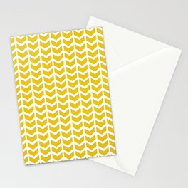 mustard chevron Stationery Cards