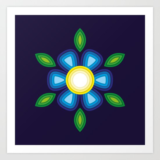 Blue Flower Art Print