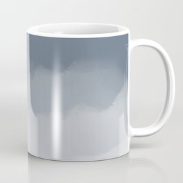 Slate Blue Watercolor Ombre (slate gray/blue and white) Coffee Mug
