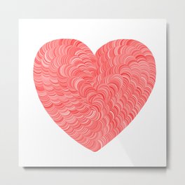 Holiday Peppermint Heart  Metal Print