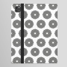 Black and white mandala art iPad Folio Case
