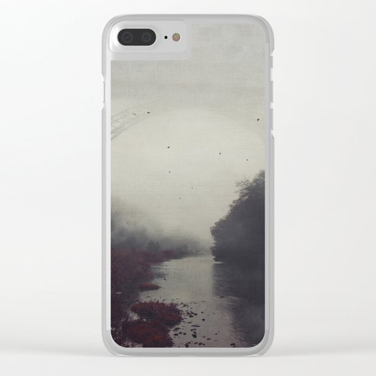 Bridge and River in Fog Clear iPhone Case