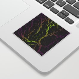 Cracked Space Lava - Purple/Lime Sticker